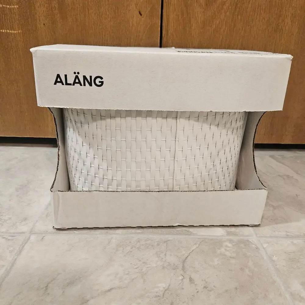 IKEA Alang White Woven Wall Lamp Sconce Light 101.757.11 New Box
